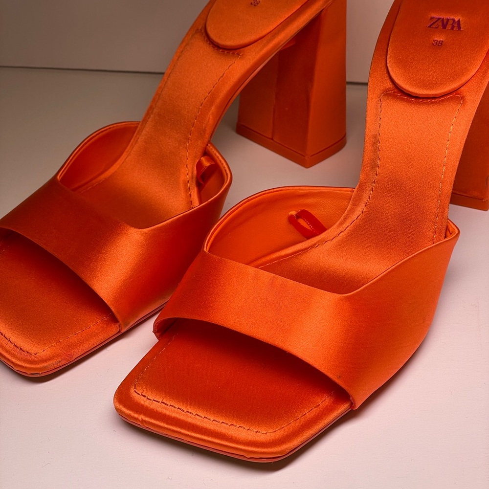 Zara sateen mules - Picture 6 of 9